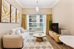 Stylish 1 Bed Close to Canal Walk &amp; Burj Khalifa | Furnished | Flexible term