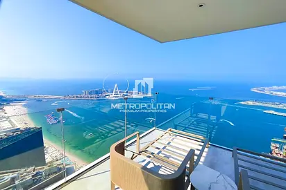 High Floor | Ain Dubai and Palm View | Furnished