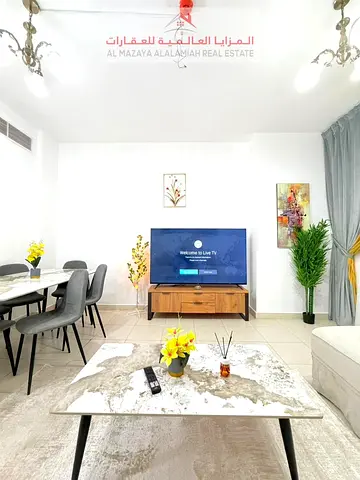 Brand New! First Occupancy 1-BR/Hall in Muwaileh | Fully Furnished Hotel Style | AED 5000 (Internet Only)