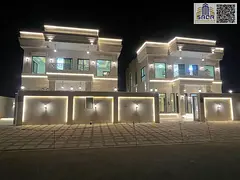 Villa for sale in Ajman, Al Helio 2 area. The villa features 4 master bedrooms, a majlis (formal sit