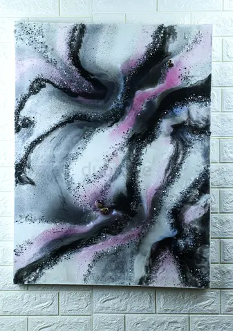 Geode Resin Art with Rhodonite stone