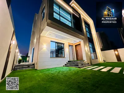 فيلا بسعر شامل رسوم التسجيل والتملك على الشارع الرئيسي جاهزة للسكن في أرقى مناطق عجمان تملك حر