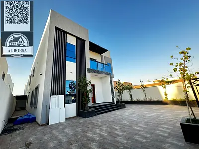 🏡 Villa for rent in Al Muwaihat 2 - Ajman (corner of two streets), 5 master bedrooms + Majlis + 2 halls + maid's room + large yard.