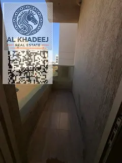 A one-bedroom apartment with a balcony and a view in the Al-Aliya area of ​​Ajman, close to all 