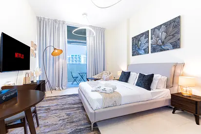 Elegant & Fully Furnished Studio Apartment in Al Furjan – Shaista Azizi 🌟