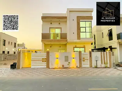 A villa with electricity and water included, ready to move in, in one of the most prestigious areas of Ajman, freehold ownership.