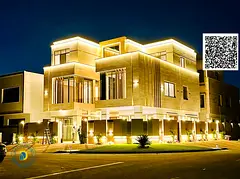 Corner villa for sale, large area, 7 rooms, with elevator, swimming pool, and storage, including reg