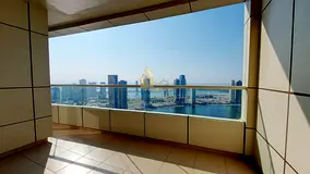 For sale: Two-bedroom apartment with a living room in Asas Tower. Spacious, with a full view of Khan