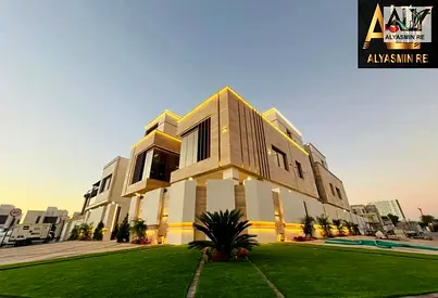 تملك  فيلا خلف حديقة الياسمين شامل رسوم التسجيل وجاهزة بالمكيفات المركزية بالمصعد والمسبح     7 غرف ماستر 3 صالة ( ارضى+ اول + روف )