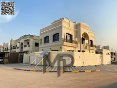 Classic corner villa with a large area and an internal roof opposite Al Hamidiya Park, central air c