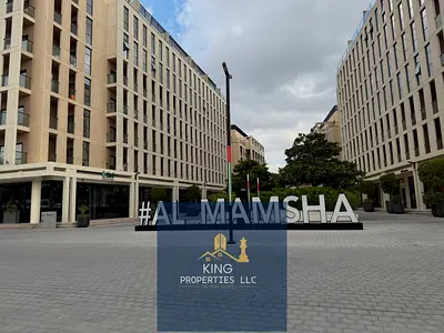 شقة جديدة كلياً بغرفة نوم واحدة مع شرفة وحمامين للإيجار في منطقة الممشى، الشارقة