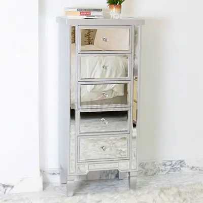 Stylish Mirrored Chest of Drawers