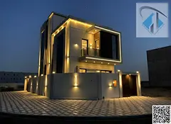 Corner villa with minimal down payment, behind services, close to the mosque, freehold ownership for