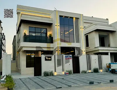 Luxury villa for sale in Al Helio 2, Ajman. Registration and air conditioning fees included. Freehold ownership available to all nationalities.