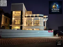 Modern villa on a corner lot with a large setback, garden, and roof terrace. Price includes registra