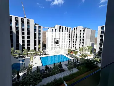 Spacious luxurious 1bhk apartment 2 bath rooms with balcony and swimming pool view