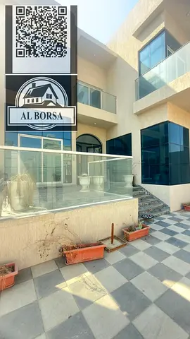 🏠 Villa for rent in Al Helio 1, Ajman - 4 master bedrooms, majlis, 2 living rooms, maid's room - central air conditioning - electricity (UAE national