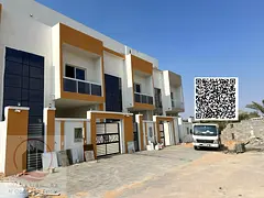 Villa for sale in Al Helio area, Ajman. Modern design. The villa includes registration fees and feat