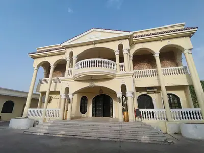 IN MIRDIF BIG SIZE INDEPENDENT VILLA (15000 SQFT) 5 BEDROOMS with 3 HALL with MAID ROOM VILLA available for Rent NO FLIGHT PATH