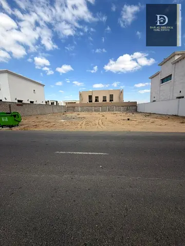 For Sale in Sharjah Al Hooshi Area Residential Land in a Prime Location Close to all services Second plot from the public park
