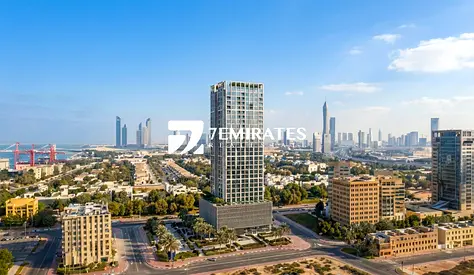 استوديو مفروش | بن غاطي إيثيريا JVC | شرفة وإطلالة على المدينة