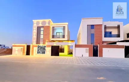 Villa for sale in Al Bahia area, Ajman. Five master bedrooms, excellent location, freehold ownership, open to all nationalities.