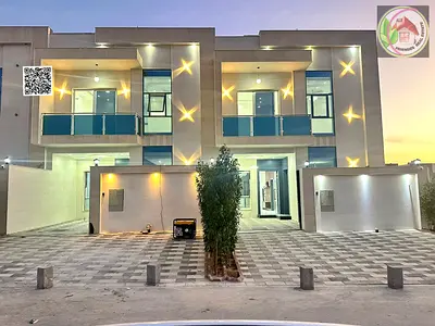 Direct from the owner, including registration and ownership fees: A villa in one of Ajman's most luxurious villas, built and finished to a super deluxe standard, with very large rooms and a spacious l