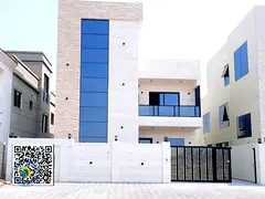 Modern villa, prime location, for sale, Al Helio 2, Ajman, 5 rooms and a roof, price includes regist