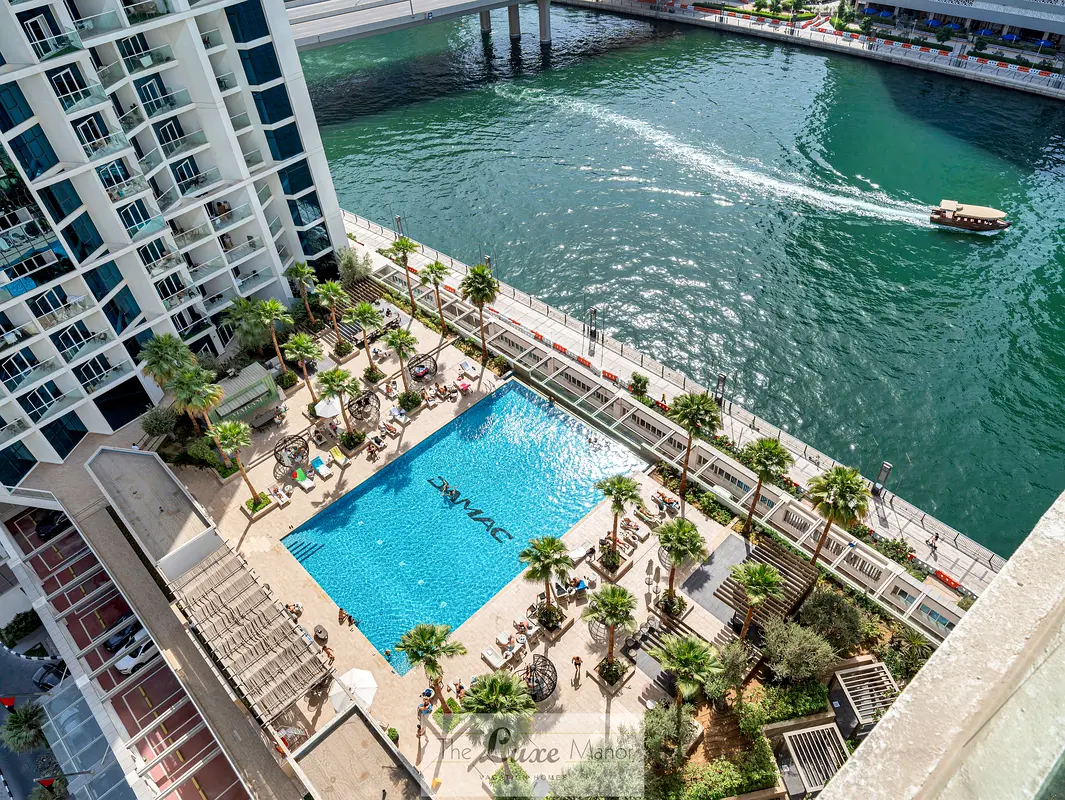 Furnished Luxury Studio | Balcony | Burj Khalifa + Canal View | Damac Maison Privé | AED 5999/month – AED 1800/week | All Bills Included