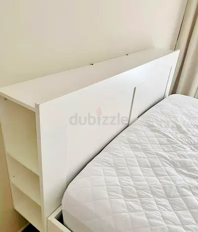 IKEA Brimness Double size bed frame with mattress. (140 × 200 cm)