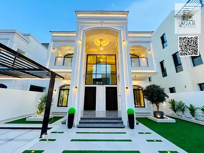 **Strategic location near all services 🏠 Distinctive location, classic villa, including registration and ownership fees, central air conditioning, Valroof pergola with a waterfall and a beautiful sitt