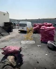 Industrial land for sale in Al Sajaa S, measuring 9510 sq ft. Excellent location, second plot from a