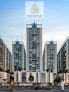 Own your one-bedroom apartment in the most upscale area of ​​Ajman, the new Khor Ajman Towers.