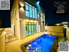 Villa with all registration and ownership fees included, ready to move in, in one of Ajman's mos
