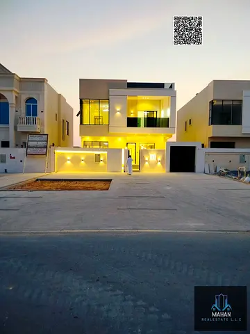 Luxury Villa for Sale in Al Zayem – Ajman 3,014 sq.ft Plot – 4,000 sq.ft Built-up 5 Master Bedrooms – Central AC – Large Front Extension – Premium Finishing Price: AED 1,750,000 – Negotiable