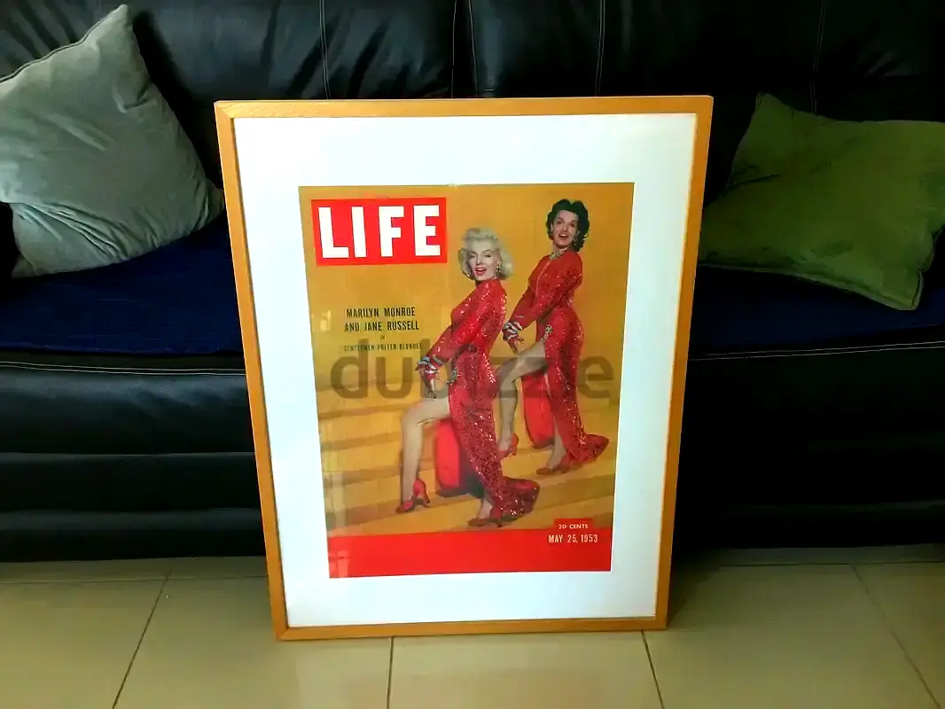 LIFE 1953 Cover (Marilyn Monroe/Jane Russell) Framed Art (85x60 cm