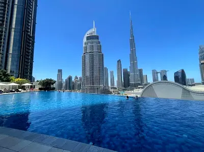 شقة فاخرة بغرفتي نوم | طابق مرتفع | إطلالة كاملة على برج خليفة والنافورة | فونتين فيوز