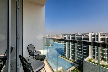 Lagoons and Burj Khalifa View I District One