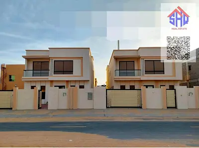Villa for sale in Al Zahia area, including water, electricity, and air conditioning. 4 bedrooms, living room, majlis, and maid's room.