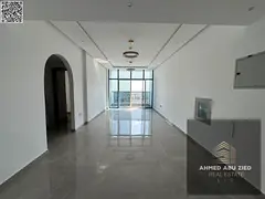 First tenant 2BR apartment with living room opposite Sharjah residences, private parking, spacious,