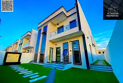 Villa with all registration and ownership fees included, ready to move in, in one of Ajman's most prestigious areas, freehold ownership.