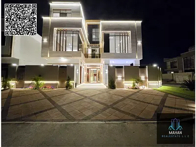 Super Luxury 3-Floor Villa with Swimming Pool, Central AC, Lift, Electricity, Water & Transfer Fees Included – Al Yasmeen, Ajman