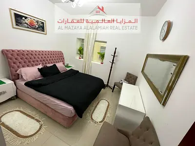 للايجار شهري - شقة غرفة و صالة مفروشة بالكامل فرش فندقي - الشارقة - التعاون - مع انترنت