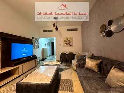 للايجار شهري - شقة جديدة بالكامل - اول ساكن - غرفة و صالة مفروشة ديلوكس - الشارقة - التعاون - مع انترنت