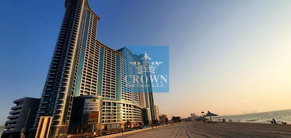 HOT DEAL! Panoramic Full Sea View | Corner 2Bedroom Hall | W/ 3 Parkings | Vacant unit | Ajman Corniche Residences