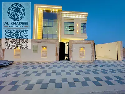 فيلا للبيع فى منطقة الزاهيه  عجمان تصميم مودرن شارع وسكه مقابل حديقه شامل رسوم التسجيل
