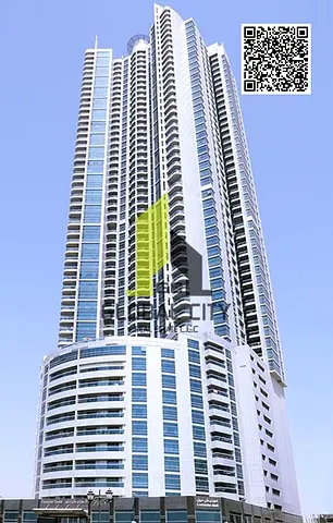 ELEGANT TWO - BEDROOM APARTMENT WITH SEA VIEW AVAILABLE IN CORNICHE TOWER AJMAN FOR RENT ONLY 59,999/-