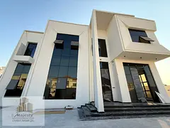 Luxury corner villa for sale in Al Hoshi, Sharjah, 10,000 sq.ft, modern design, 5 master bedrooms, m
