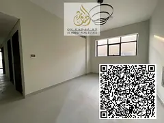 Two bedrooms and a living room with a balcony, three bathrooms