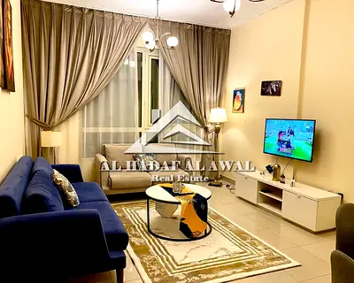 For monthly rent: One bedroom and living room in Al Khan area